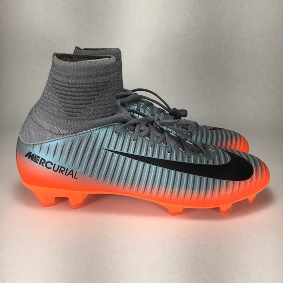 NIKE MERCURIAL SUPERFLY V CR7 FG Soccer Cleats Orange Mens NIKE MERCURIAL SUPERFLY V CR7 FG Soccer Cleats Orange Mens